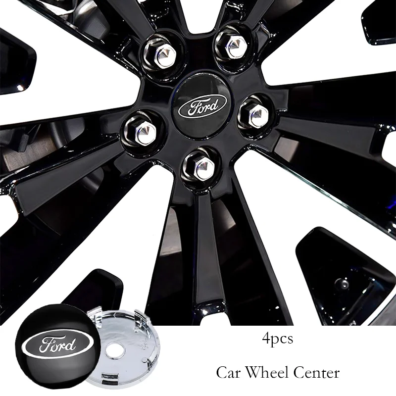 4PCS 60mm Car Wheel Center Hub Caps Rim Cover For Ford Focus Mustang MK7 Mondeo Mk4 Fusion Kuga Transit Escape Accessories