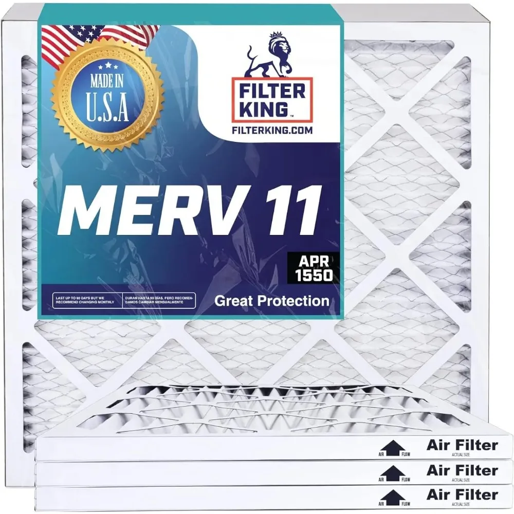 فلتر هواء مطوي 18 × 36 × 1 MERV 11 مكون من 12 قطعة لفرن التيار المتردد HVAC مصنوع في الولايات المتحدة الأمريكية