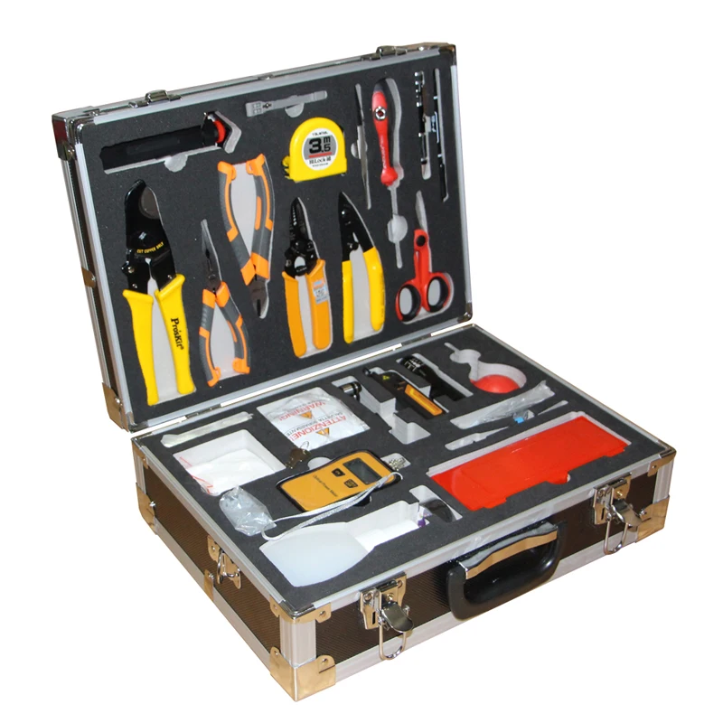 Professional Manufacturer Optical Fiber Installation Tool Kits With Stripper Cutter Fiber Fusion Splicer and Cable Removing Tool