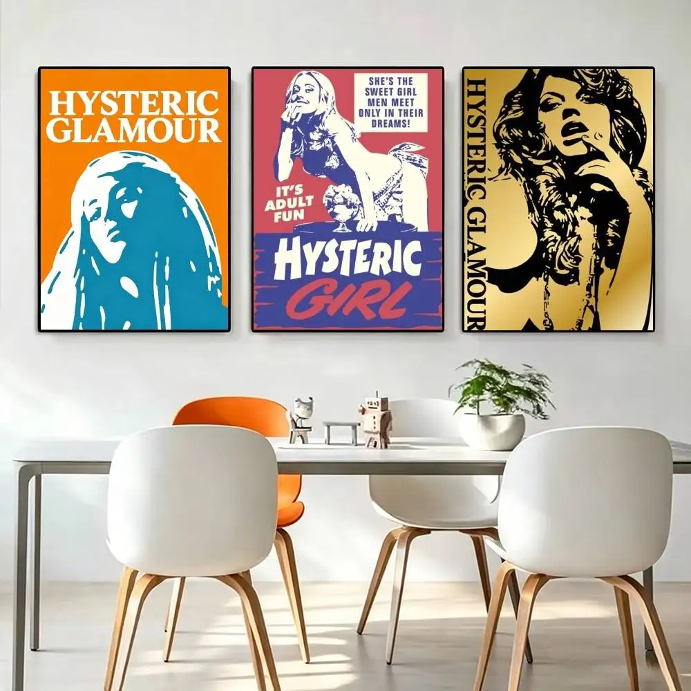 H-HystericS Glamour BRAND Creative  Poster Waterproof Wall Art Sticker For Bar Living Room Vintage Decor High Quality Print Gift