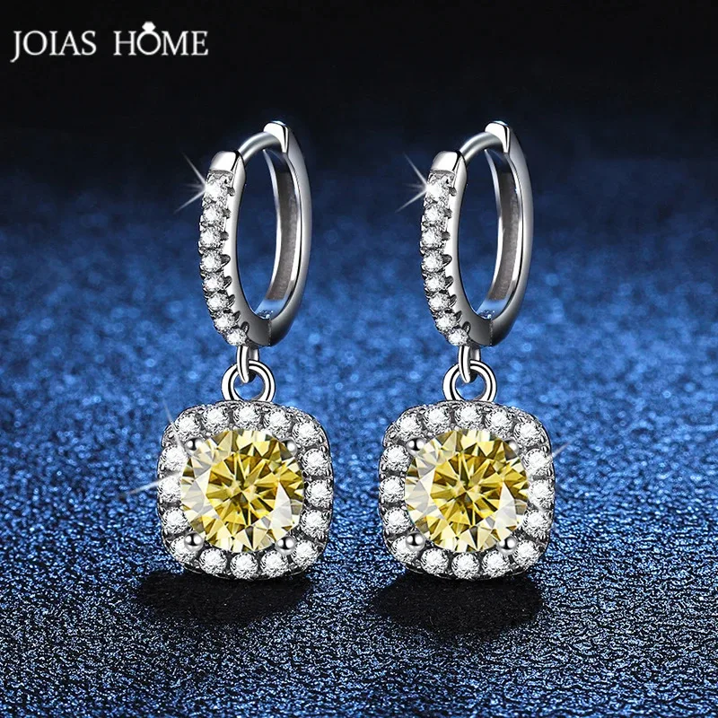 

JoyasHome Boutique Fashion D Color Single Gem 1 Carat Moissanite Gem Pendant Earrings Women's Silver S925 Gift First Choice