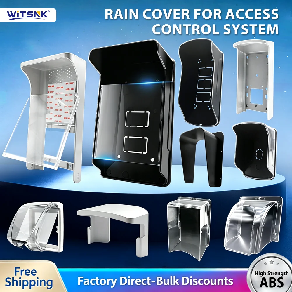 Outdoor Rainproof Cover for Face Recognition Access Attendance Device, Anti-UV Sun Shade Housing for Door Card Reader Switch