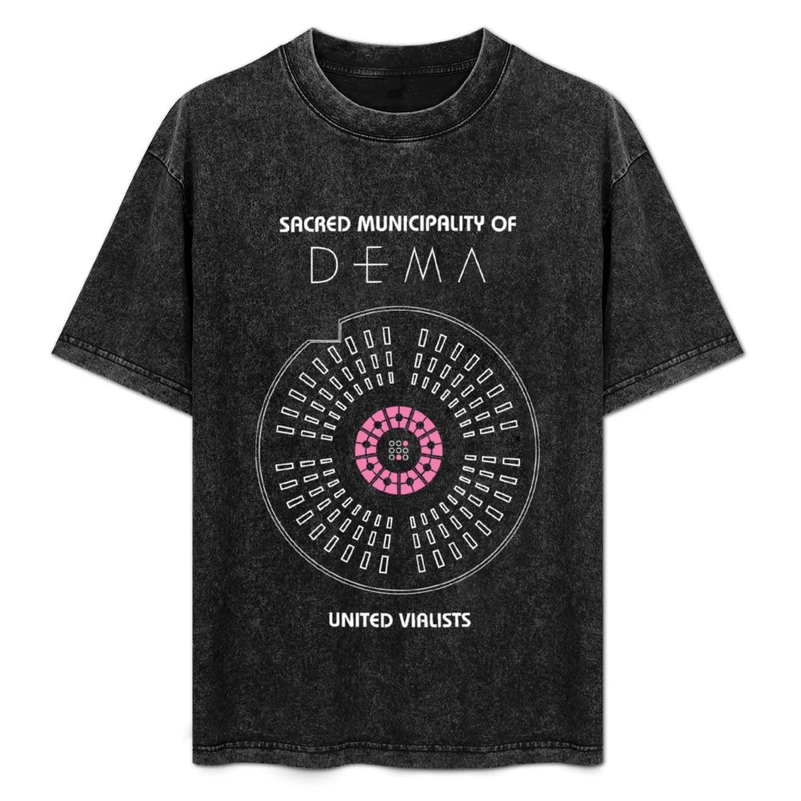 Camiseta con mapa de la Municipalidad Sagrada de DEMA (SAI Blanco/Rosa)