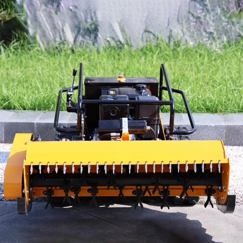 Customized Sloped Fruit Orchard gas flail mowe Radio Control Mower, Low Profile Design Passes Freely Beneath Fruit Tree Canopies