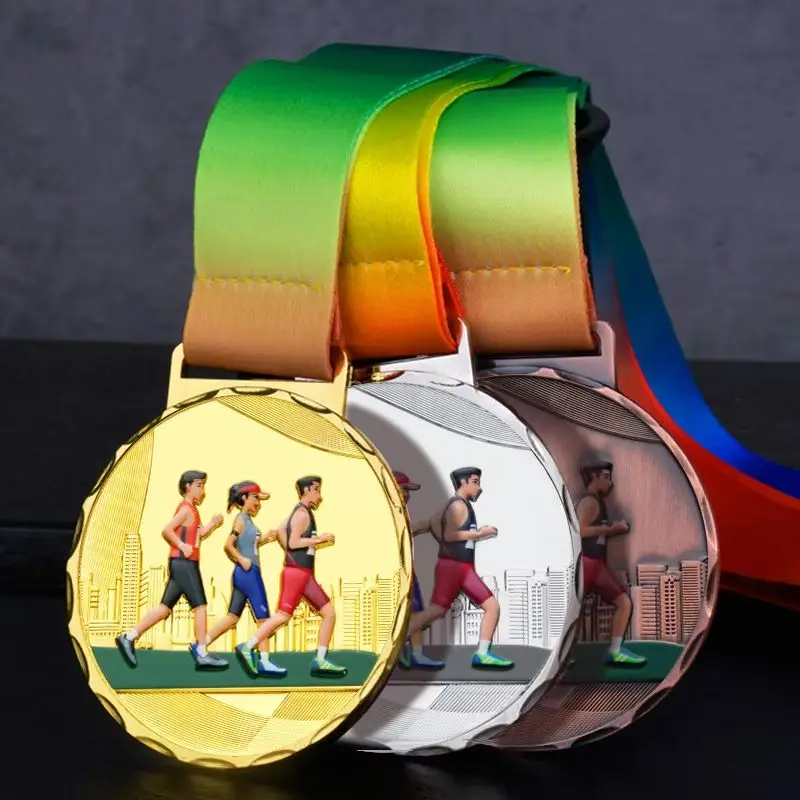 Medal customization Marathon Walking Family Games competition listing metal medal gold medal