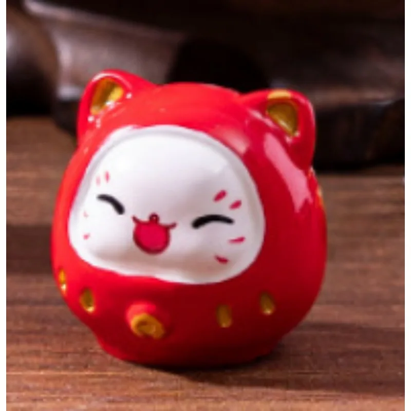 Mini Scene Cute Lucky Cat Figure DIY Decoration  Accessory for Living Room Desk Car  Suitable for micro landscape enthusiasts