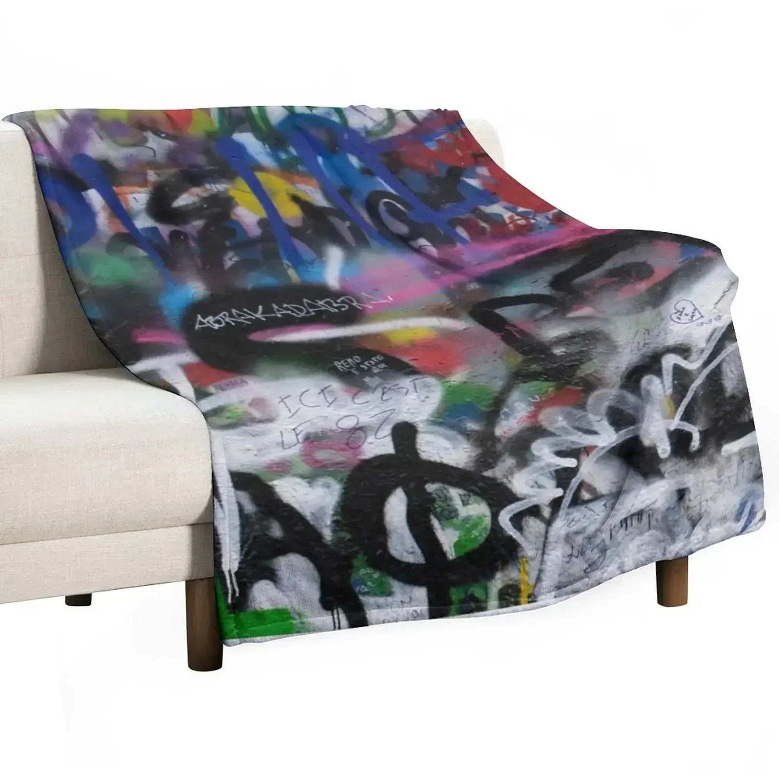 

GRAFFITI - WALLS - ABSTRACT - FACE MASK. Throw Blanket Decorative Beds Decorative Throw Blankets