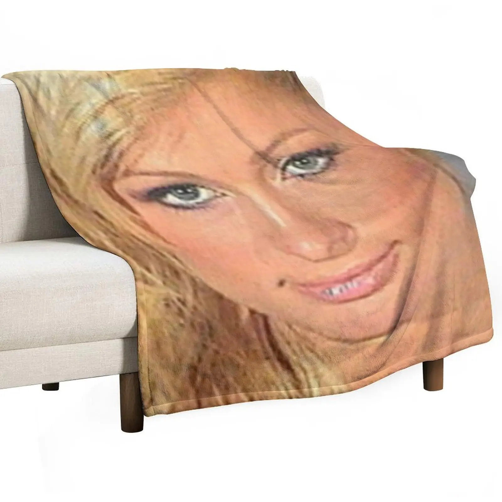 Paris Hilton's 2007 Mugshot Throw Blanket Cute Plaid valentine gift ideas Heavy Cute Blankets