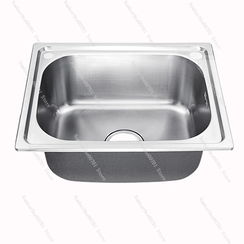 

Washing Basin Sink 304 Stainless Steel Sink Kitchen Thickened Single Bowl Pool Pool Home Balcony Size Wash Basin