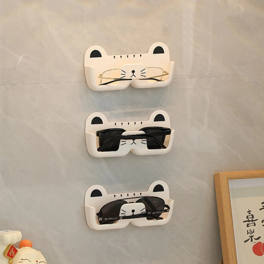 Wall-Mounted Glasses Display Rack Eyeglasses Organizer Sunglasses Storage Box Desktop Bathroom Bedroom Storage Rack Home Decor