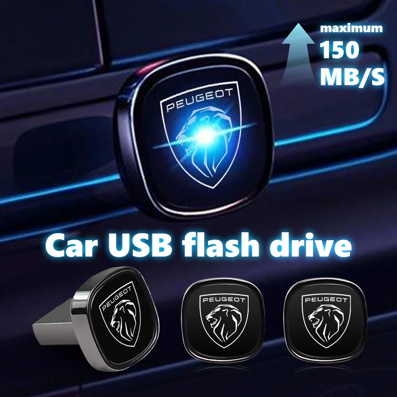 لبيجو سيارة محرك فلاش USB 16 جيجابايت 32 جيجابايت 64 جيجابايت نوع-C ملحقات جهاز الذاكرة 206 307 308 3008 207 208 407 508 2008 5008 107