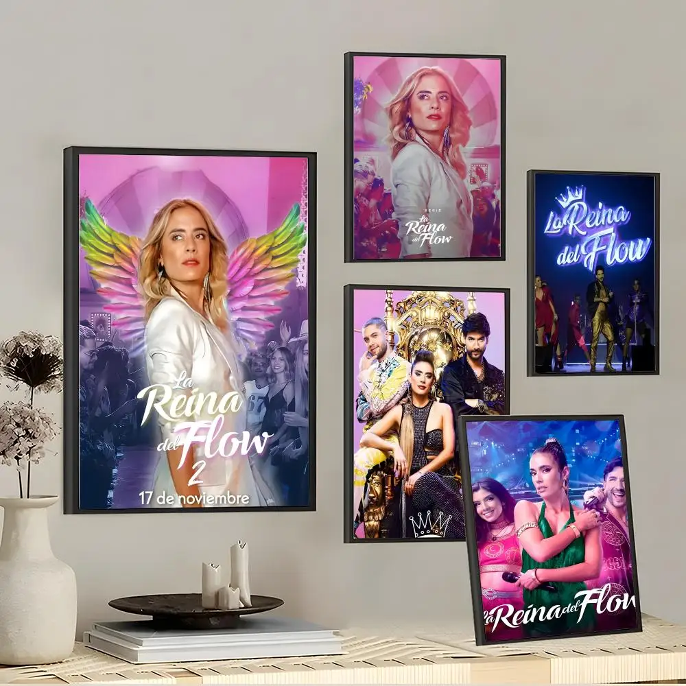 TV L-La Reina del Flow Poster Decorative Wall Art Stickers Mural Photo Print for Home Living Room Hallway Decor