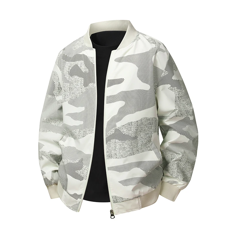 

American Retro Baseball Uniform Jacket For Men Spring and Autumn Loose Jacket Men's and Women's Casual Trend Camouflage Jacket