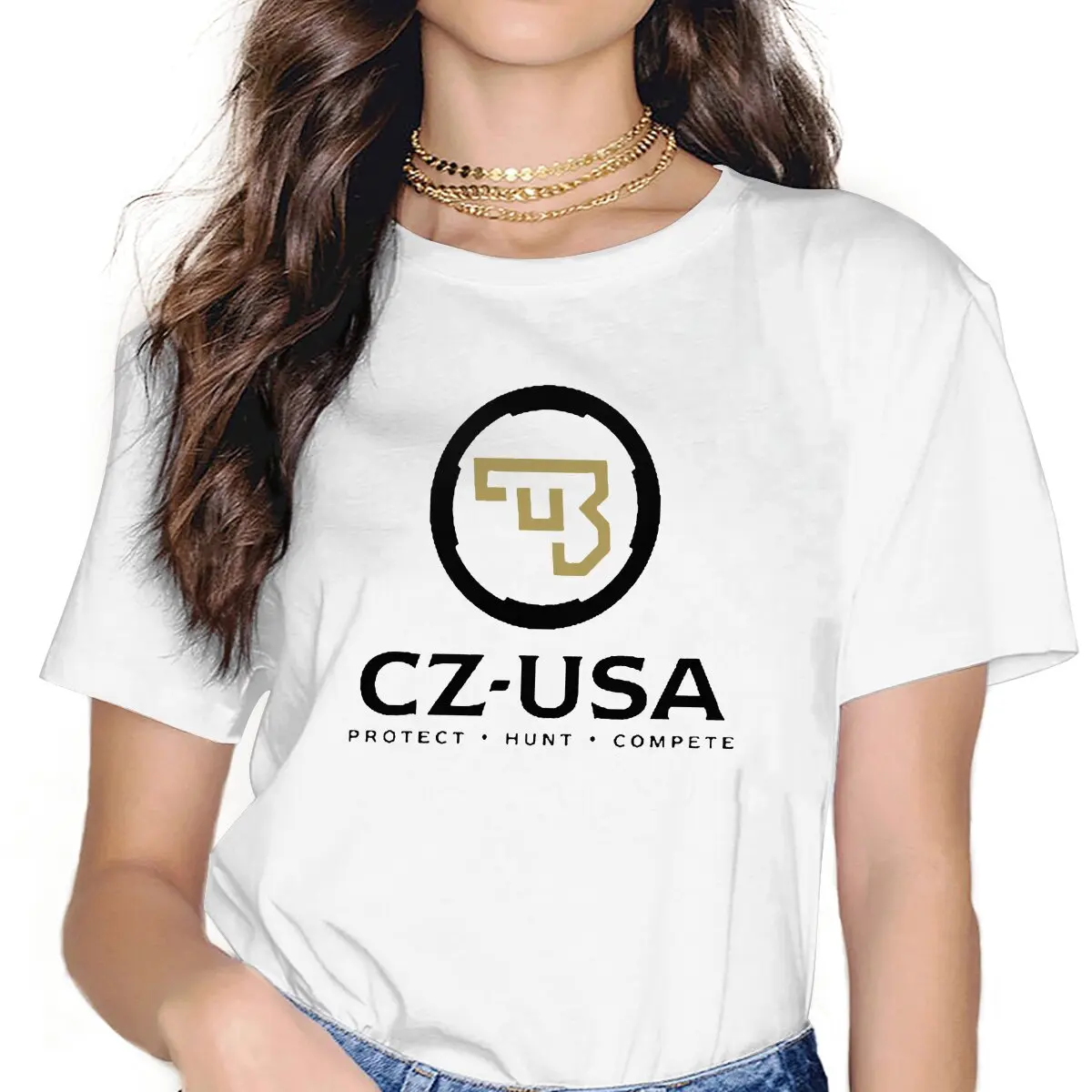 Glock Handgun CZ USA Tshirt Homme Women's Streetwear Unisex Polyester Blusas T Shirt For Women