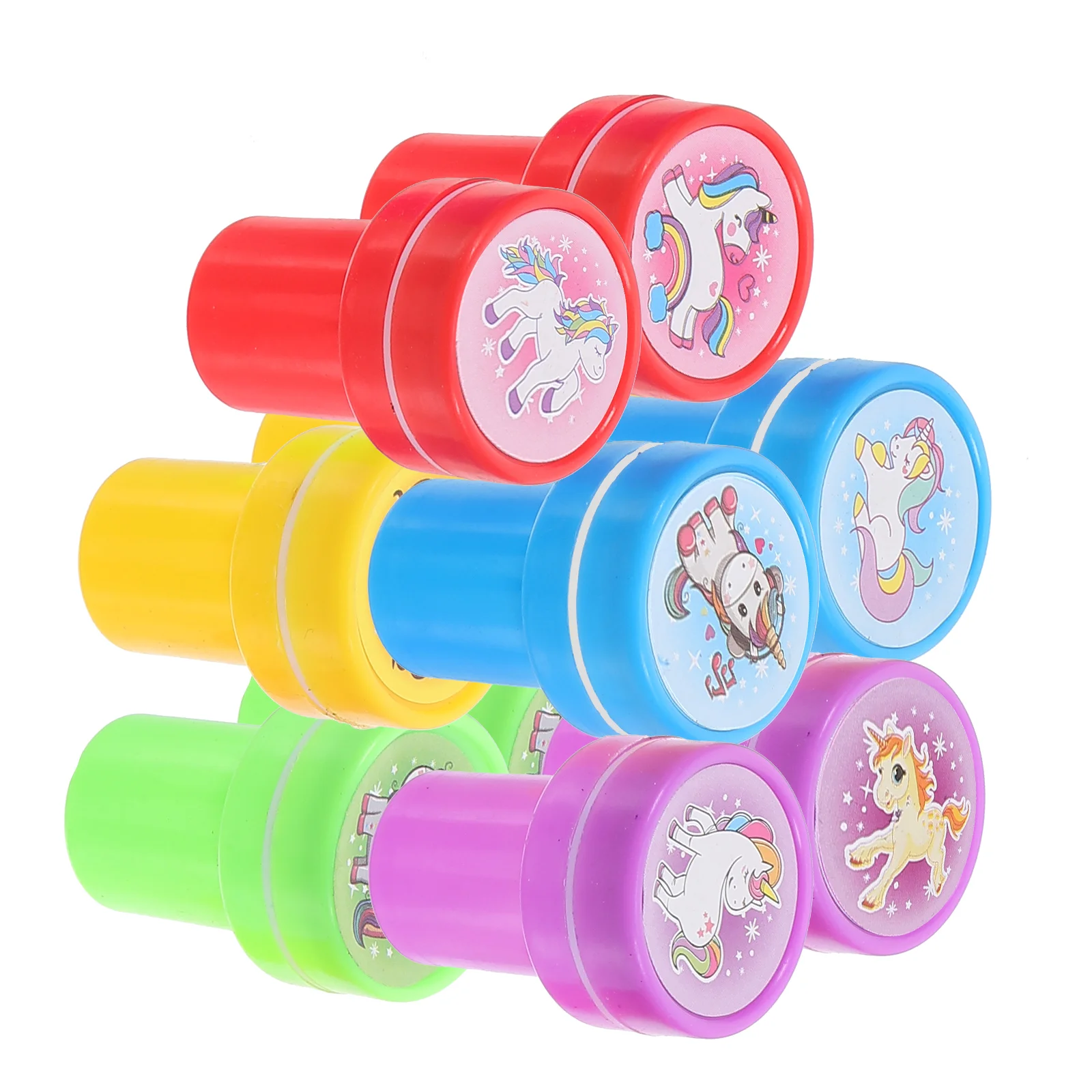 

10 Pcs Unicorn Seal Stamp Kits For Kids Gift Plastic Stamps Suits Set Party Favors Stamper