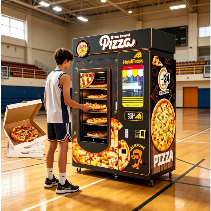 Automatic pizza vending machine Commercial outdoor electronic robot pizza making machine Support SDK stainless steel material