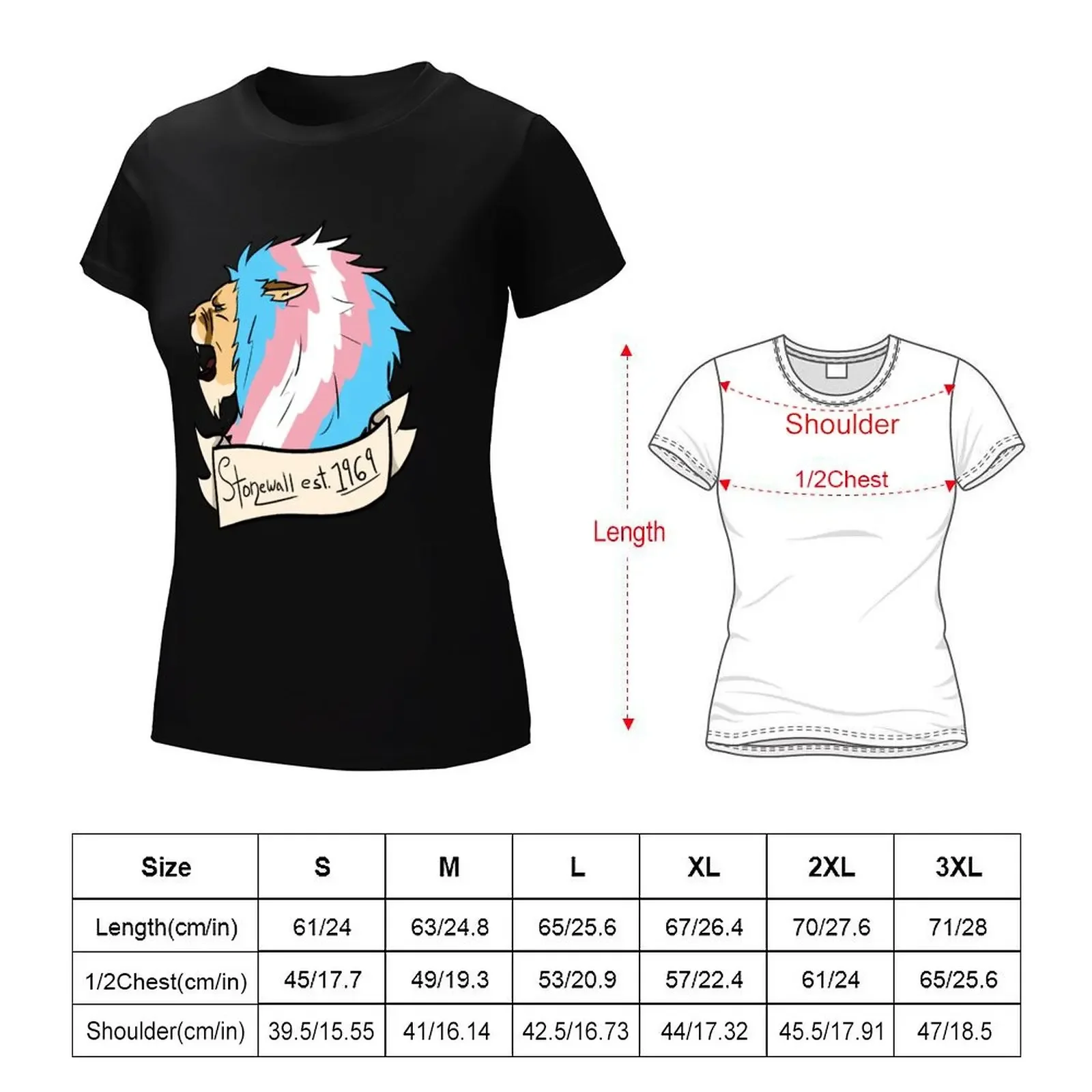 Transgender Stonewall Pride Leeuw T-Shirt Korte Mouw T-Shirt Plus Size Tops Vrouwelijke Kleding T-Shirts Voor Vrouwen Grafische T-Shirts Grappig