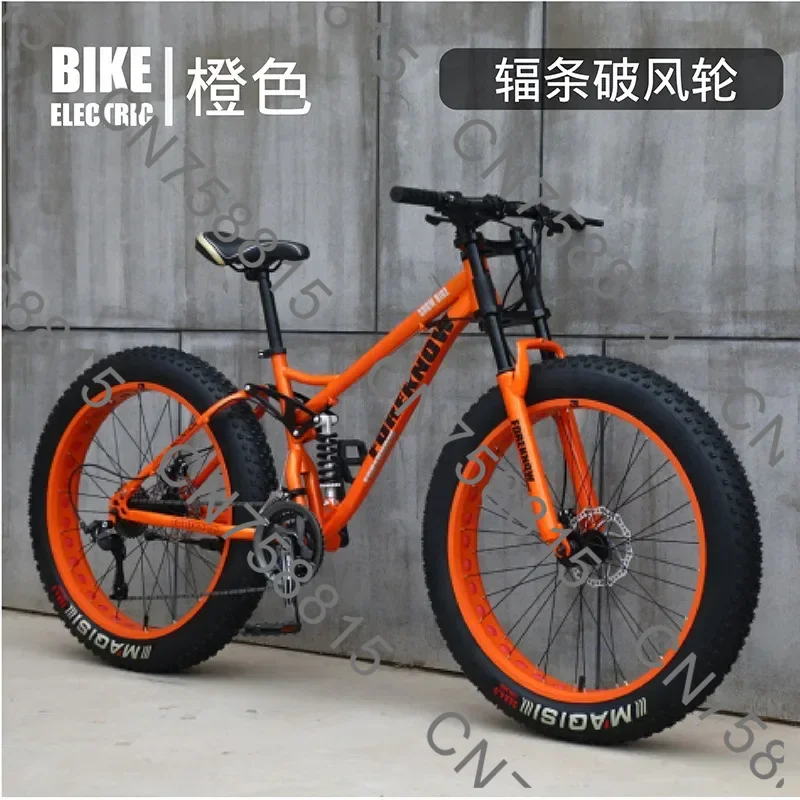 Adult Ultra-Wide 4.0 Fat Tire，Mountain Bike Outdoor Riding Variable Speed Off-Road Beach Snow，Shock Absorption