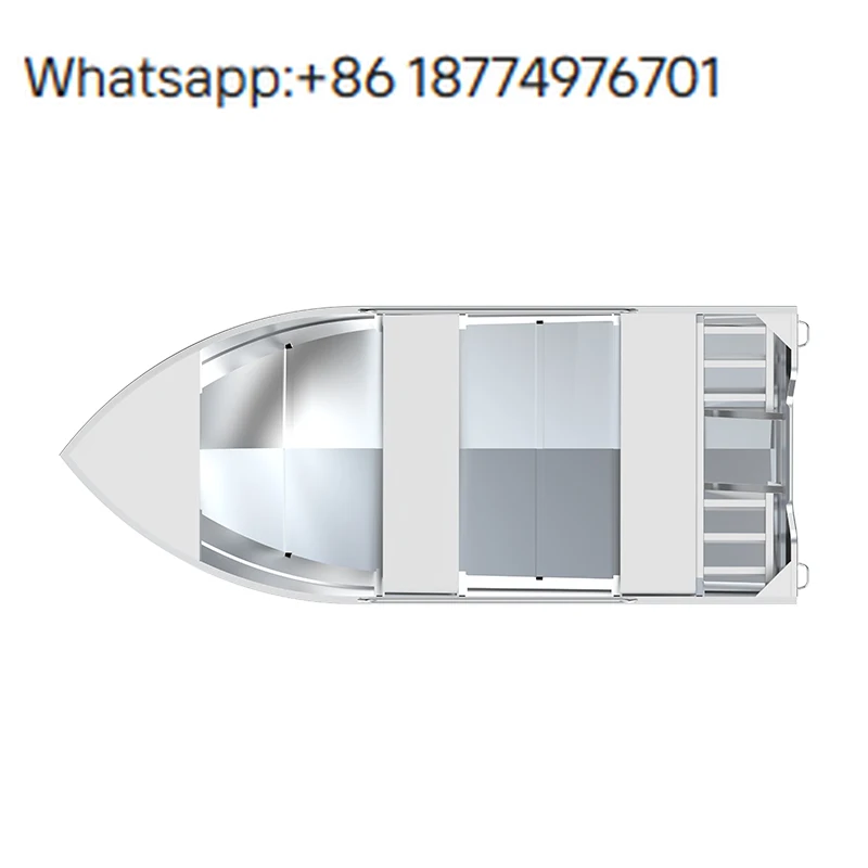 Easy-to-operate Aluminum Alloy Light V-Bottom Fishing Boat for Diver 15HP 3-Person Capacity