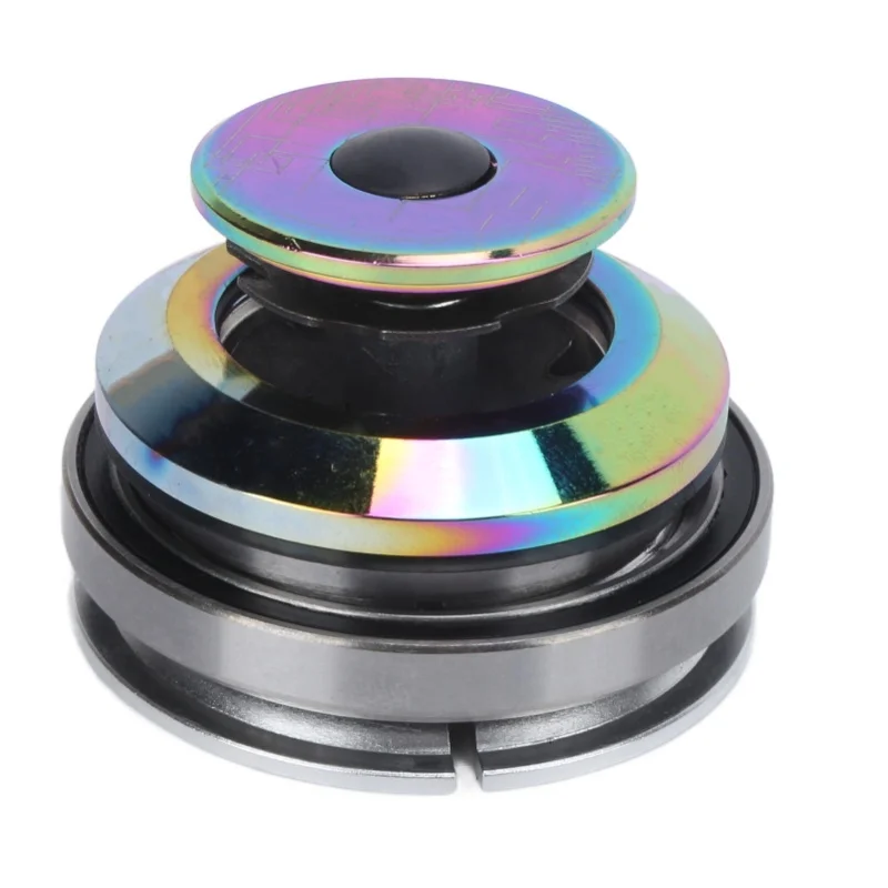 

LeBycle Mountain Bicycle Headset Colorful Road Bike Double Bearing Headset 28.6x41.8-52x30/39.8mm 28.6 Straight 1.5 Tapered Tube