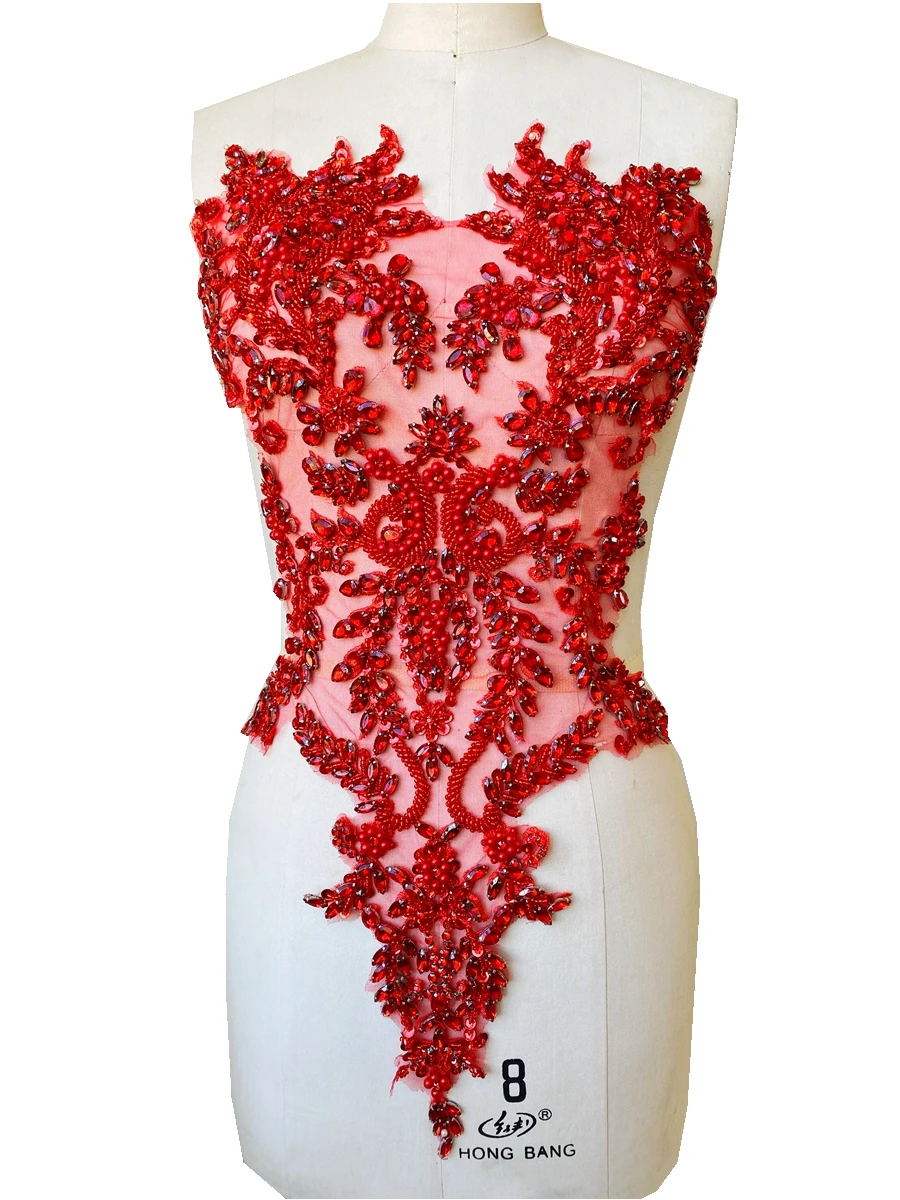 16 Colors Luxury Beading Crystal Profiling On Tulle Evening Dress Shiny Sequin Fabric Accessories V Neck Cocktail Dress Material