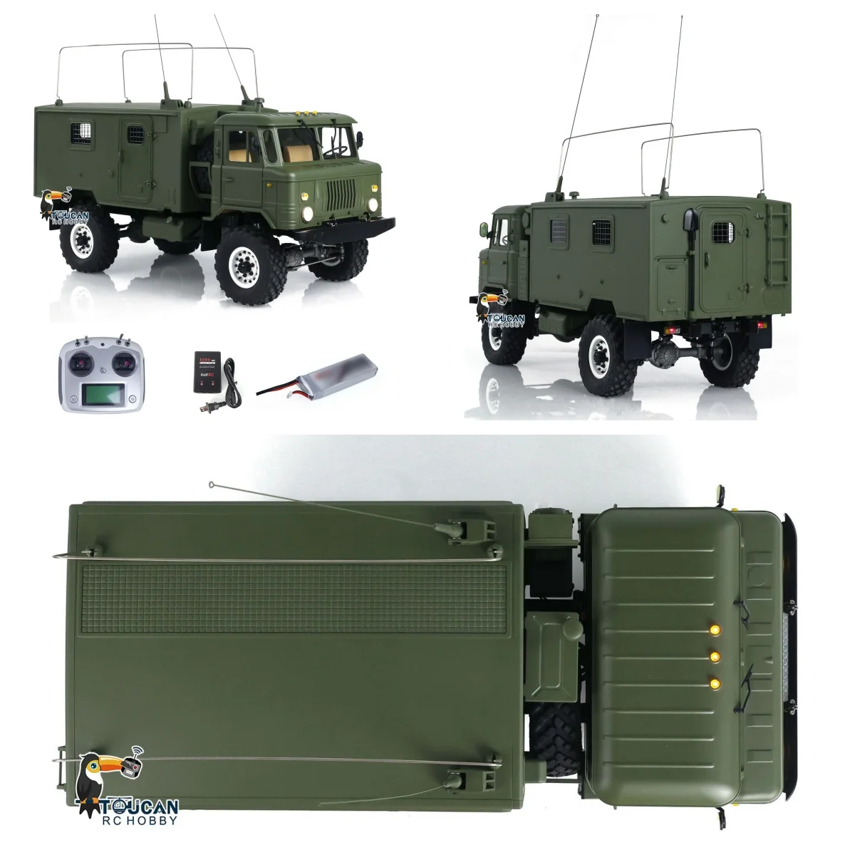 Sonderangebot 1/10 CROSS RC GC4M RTR Militär Befehl Lkw mit Licht Sound Rauch RC Fahrzeug für Fortgeschrittene Spieler THZH1986-SMT8