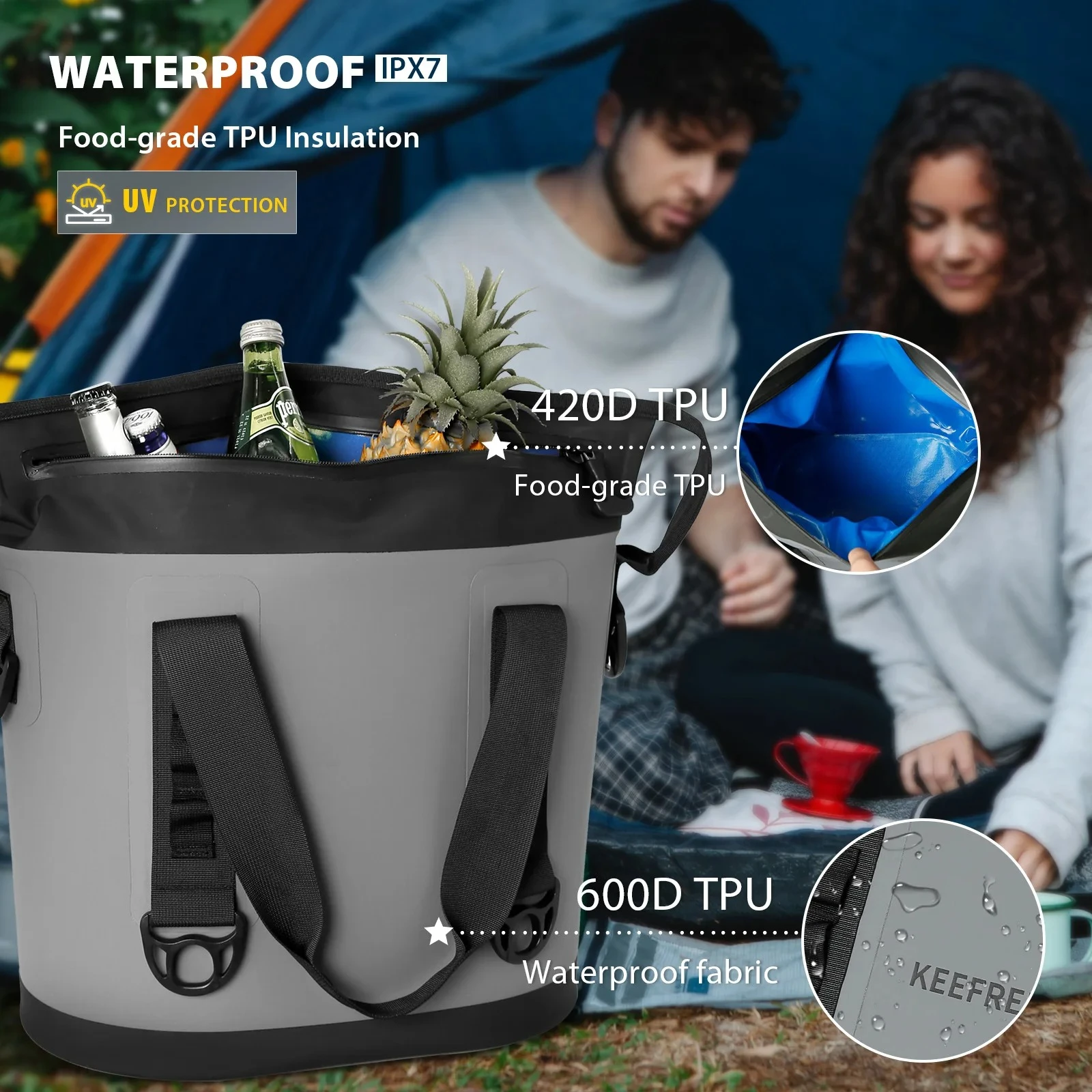 Outdoor Waterproof New Bag Large Capacity Rainproof Multi-functional Insulation Portable Fashion Food Preservation Picnic Bag