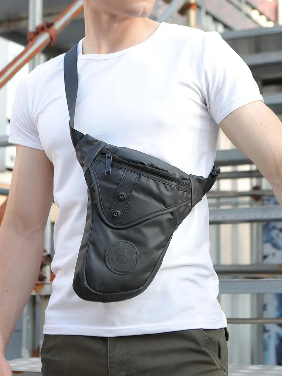 Marsupio da corsa borsa da gamba impermeabile borsa da moto multiuso Messenger borse a tracolla cintura Hip Bum marsupio in vita