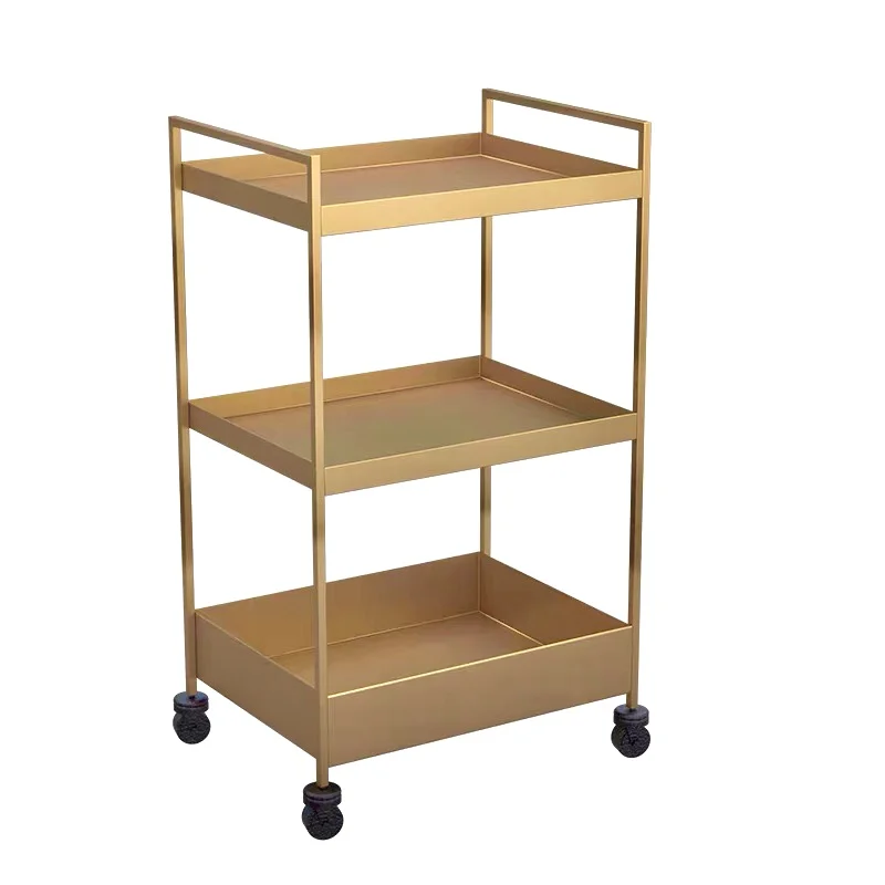 Nordic kitchen racks floor-to-floor multi-storey movable barber shop trolley storage rack