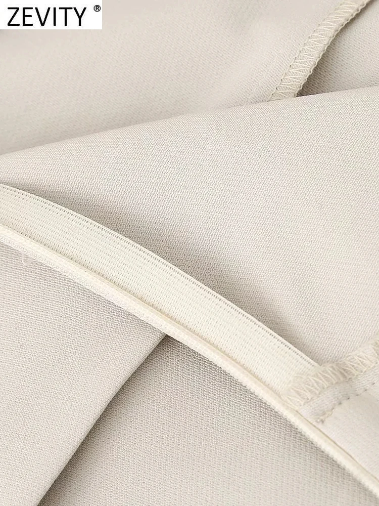 ZEVITY-minifalda plisada para mujer, pantalones Cortos informales con cremallera lateral, elegantes, QUN5924, 2024