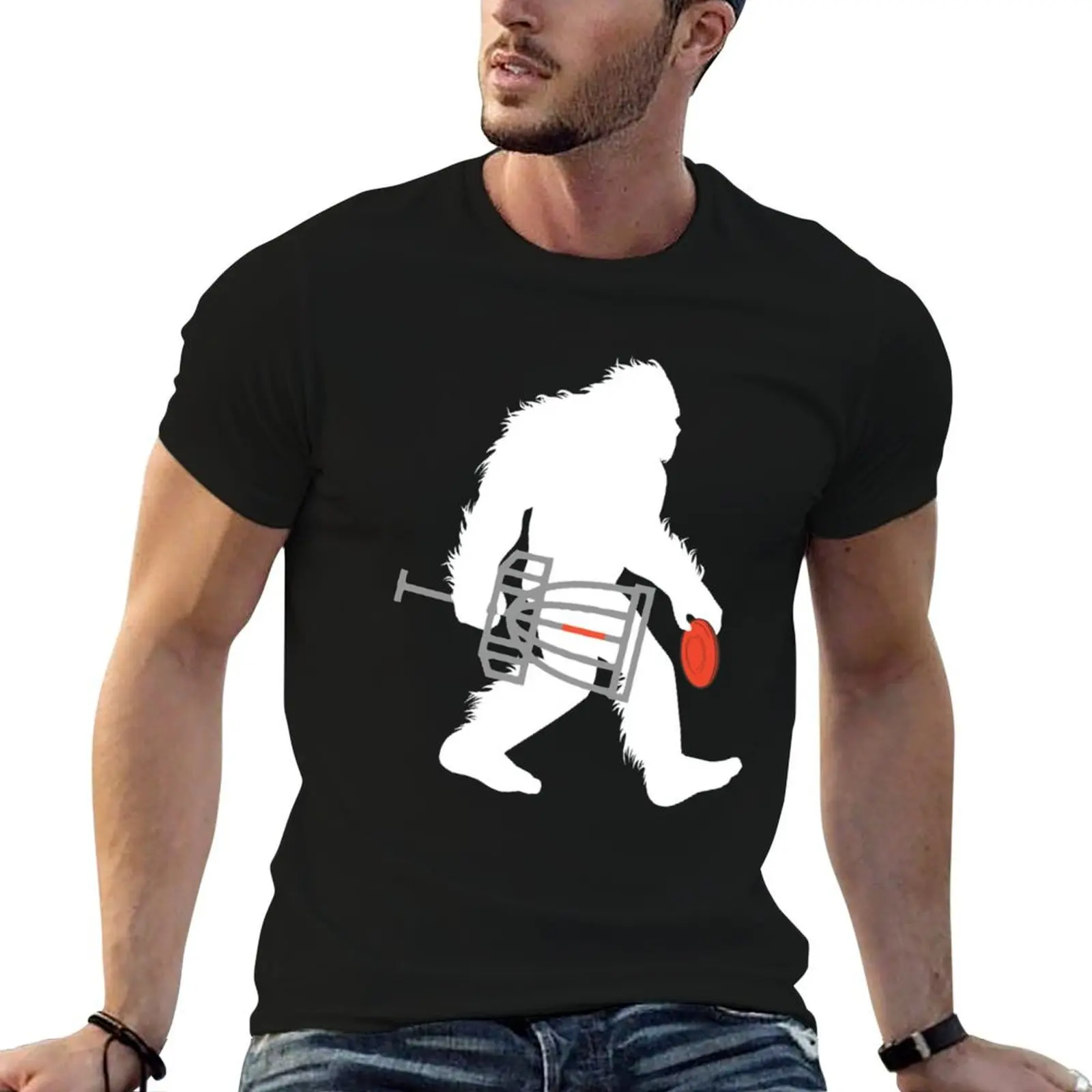 Bigfoot Disc Golf Cryptid Sasquatch Disc Golfer T-Shirt Lightweight Running Sports T-Shirt