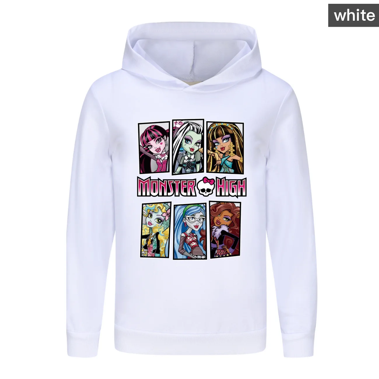 Monster High Clothes Hooded Hoodie Sweatshirt Boys Girls Teenager Anime Cartoon Cosplay Costume Pullovers for Toddler Kids 2-16Y