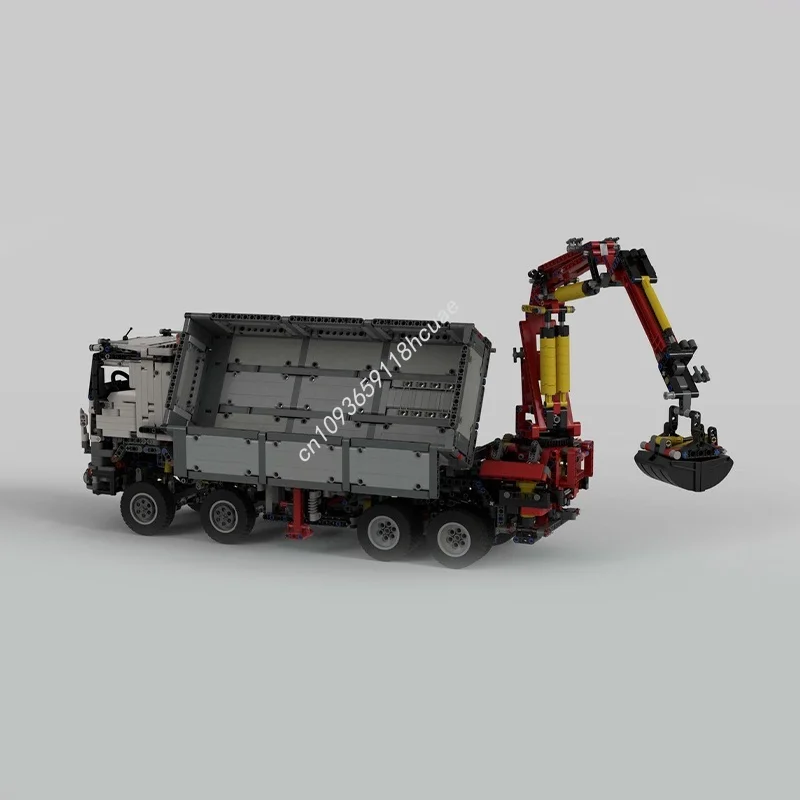 3132 個 MOC リアクレーン技術エキスパートビルダーモデルビルディングブロッククリスマスギフト建設アイデアレンガのおもちゃ子供の誕生日