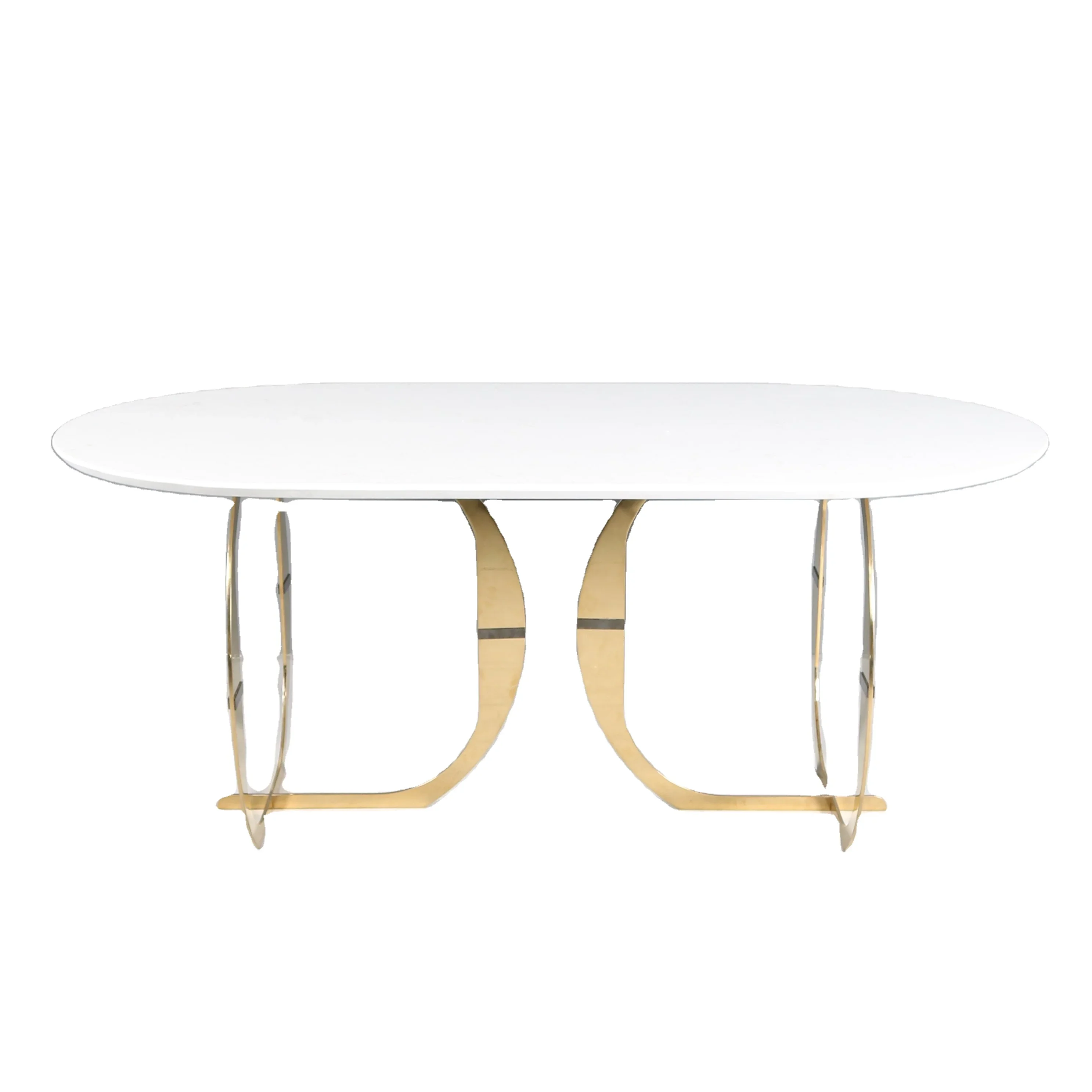 

Home furniture Nordic modern luxury marble dining room table metal frame restaurant dining table for hotel wedding events