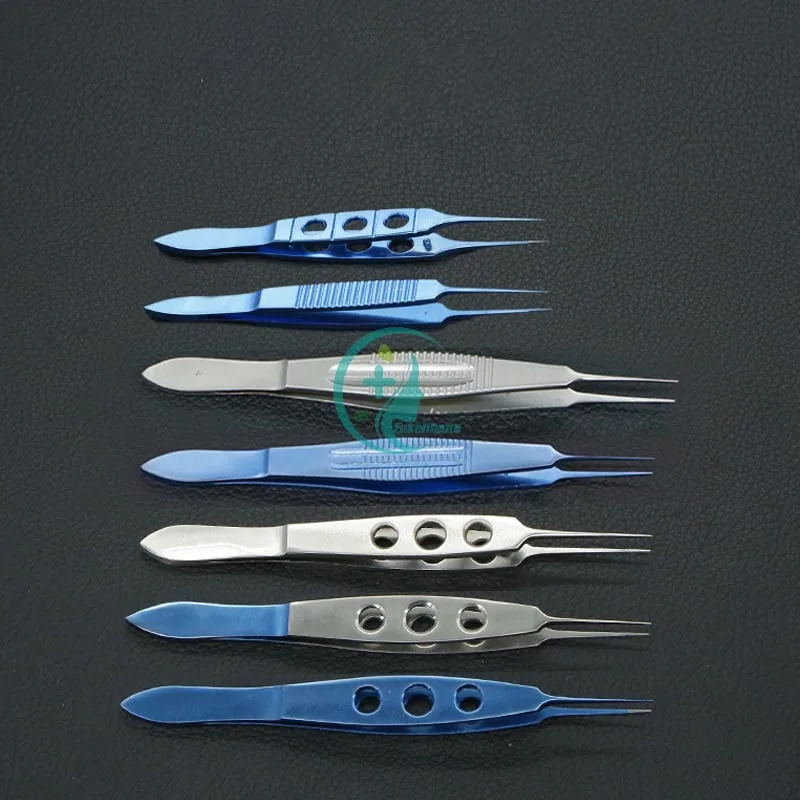 Dovetail Titanium Alloy Eye Tweezers Toothed Fat Tweezers With Hook Double Eyelids Stainless Steel Removing Tweezers Trumpet