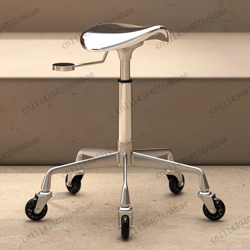 Upgraded Hydraulic Barber Stool Silent Wheels Ergonomic Hairdressing Chair Salon Nail Studio Use