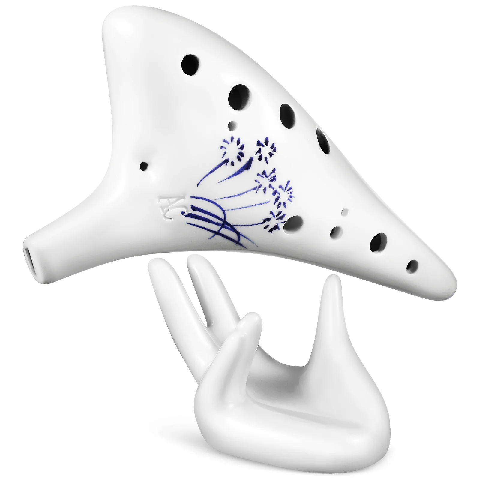 

Musical Instruments Alto Ocarina Beginner Clay Flute Songbird Holes Ceramic