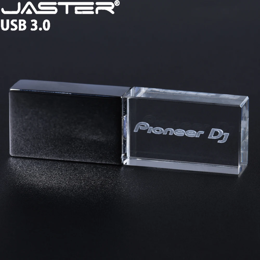 Pioneer DJ USB 3.0 Flash Drive 128GB Colorful LED Crystal Pen Drive 64GB High Speed Creative Gift Memory Stick 32GB 16GB 8GB 4GB