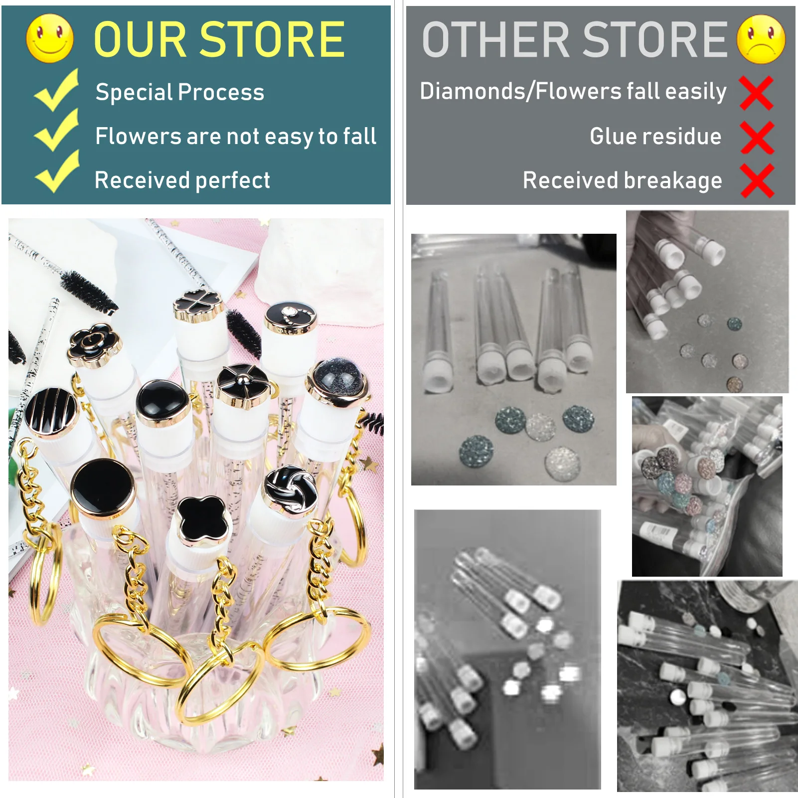 10 قطعة عصي الماسكارا أنبوب مع المفاتيح قابلة لإعادة الاستخدام لاش Spoolies الأسود الكلاسيكي رمش فرشاة أنابيب Spoolies لاش تمديد فرش