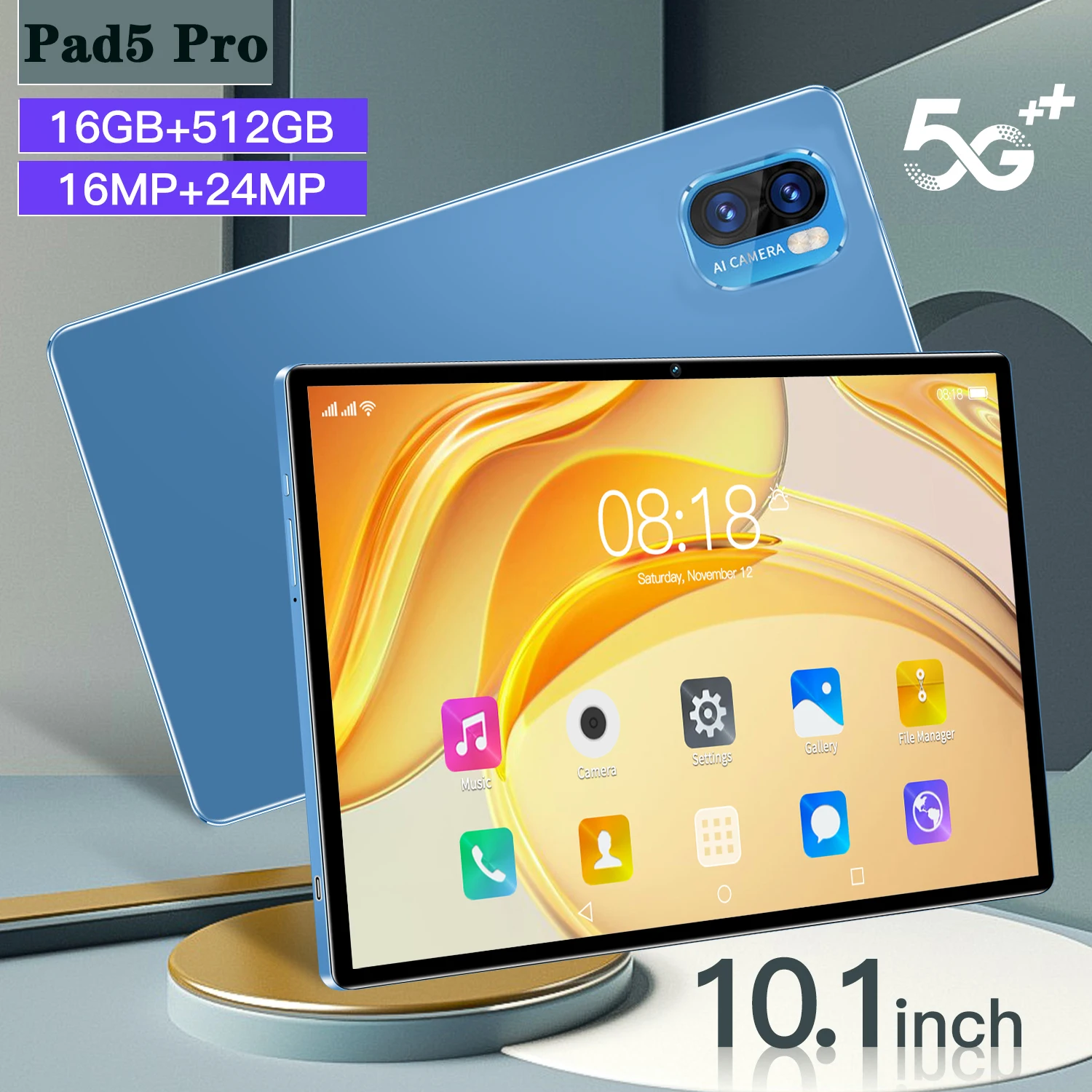 

Tablet Global Version pad 5 Pro Tablets 5G Dual SIM Android 13 Tab 16GB+1TB Face Recognition Tablet PC 2025 For Children's Kids