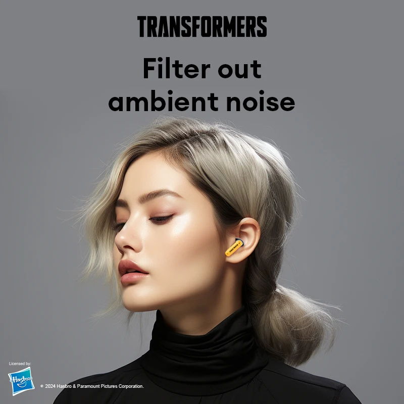 Original Transformer TF-T51 TWS Bluetooth V5.4 Earphones Long Endurance Low Latency Headphones 3D Surround Sound Gaming Earbuds