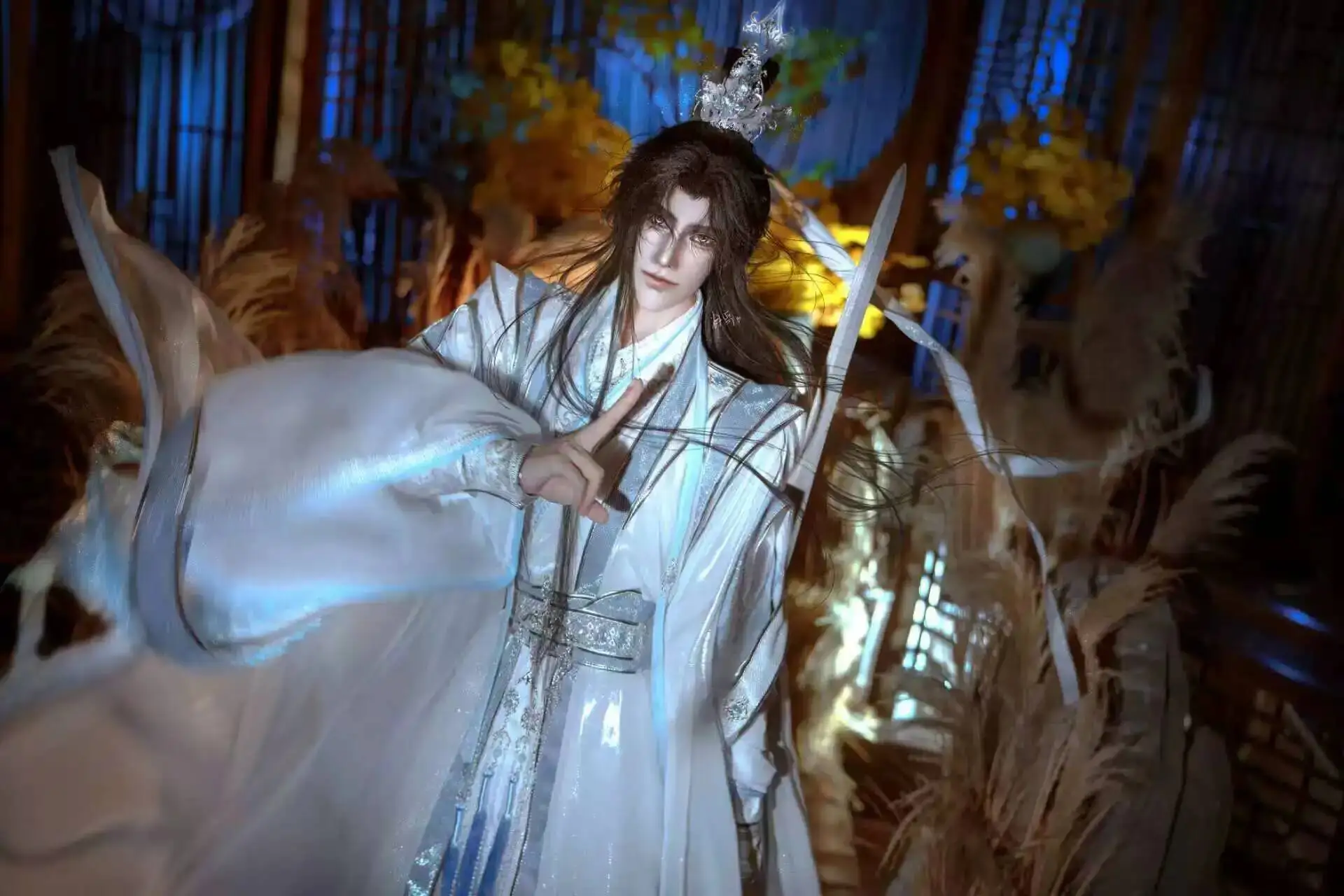 TGCF Mo Dao Zu Shi Lan Wangji Cosplay Costume Halloween Wei Wuxian Yiling Patriarch Ancient Hanfu Clothing Unisex Full Set view 4