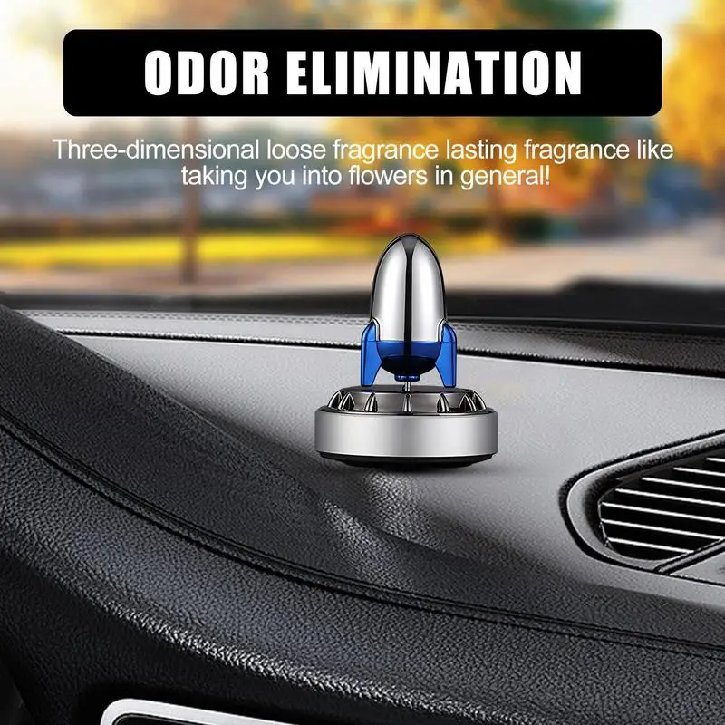 Car Air Freshener Diffuser Rocket Solar Car Perfume Decoration Creative Air Purifier Car Decoration Accessories