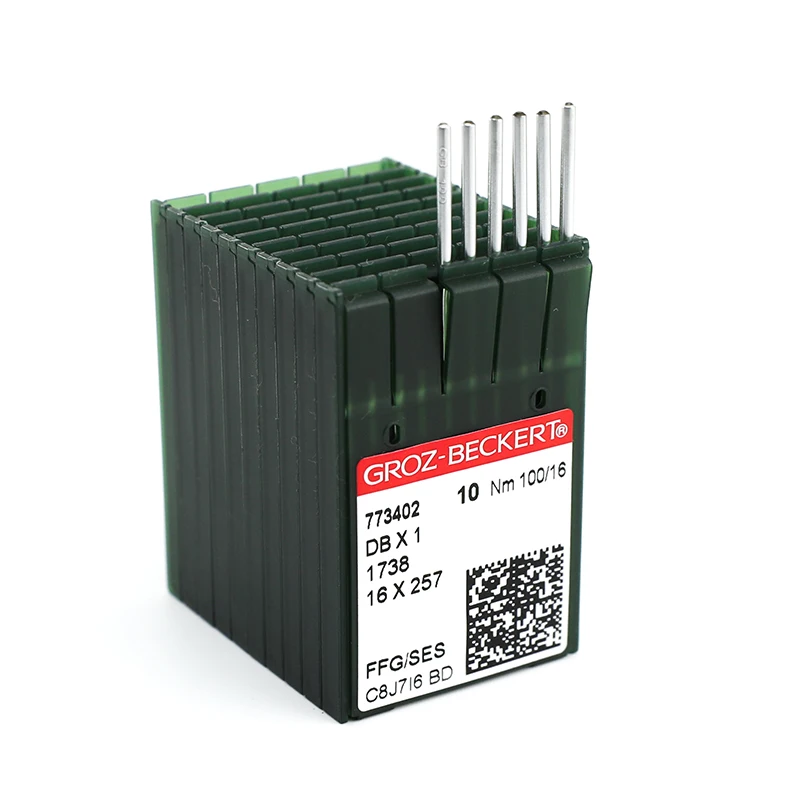 100PCS DBX1 Groz-Beckert Curved Back Sewing Needles For For Industrial Lockstitch Accessories DB*1 1738 16X257 JUKI BROTHER