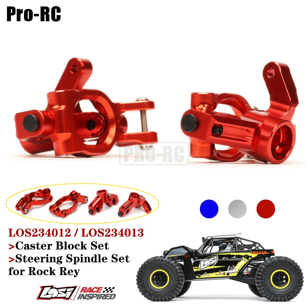 1Set LOS234012 Front Caster Block & LOS234013 Steering Spindle Set for For Team Losi 1/10 Rock Rey Desert Truck RC Car Part