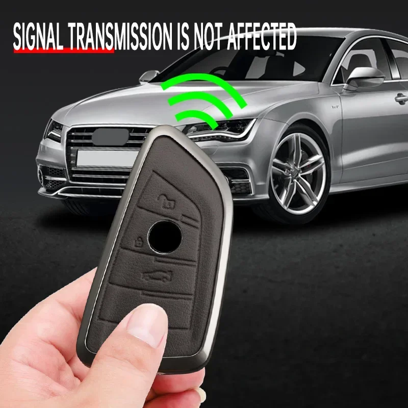 سبائك الزنك سيارة مفتاح القضية غطاء لسيارات BMW X1 X3 X4 X5 F15 X6 F16 G30 7 سلسلة G11 F48 F39 520 525 F30 118i 218i 320i اكسسوارات السيارات