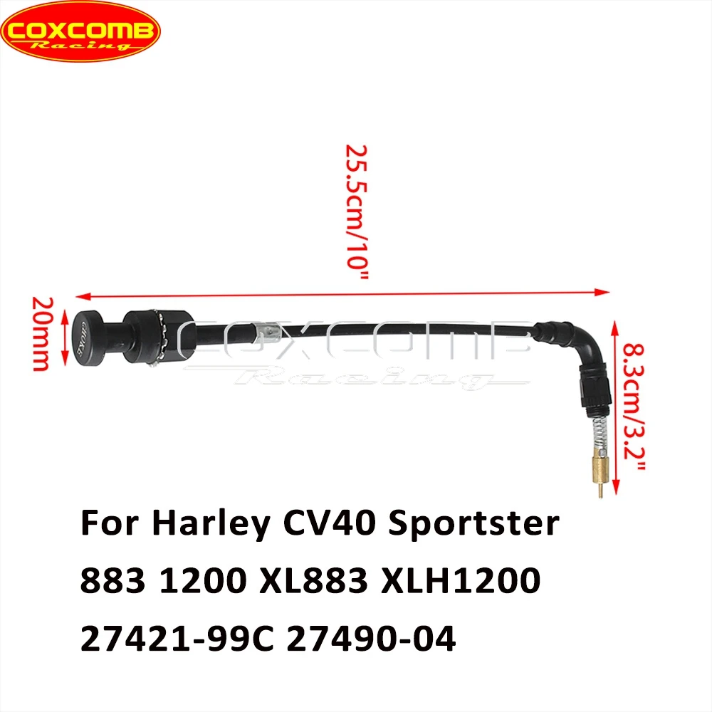 For Harley Sporster 883 1200 XL883 XL 883 XLH 1200 XLH1200 Motorbike Choke Cable Wire Harness CV40 Carburetor 27421-99C 27490-04