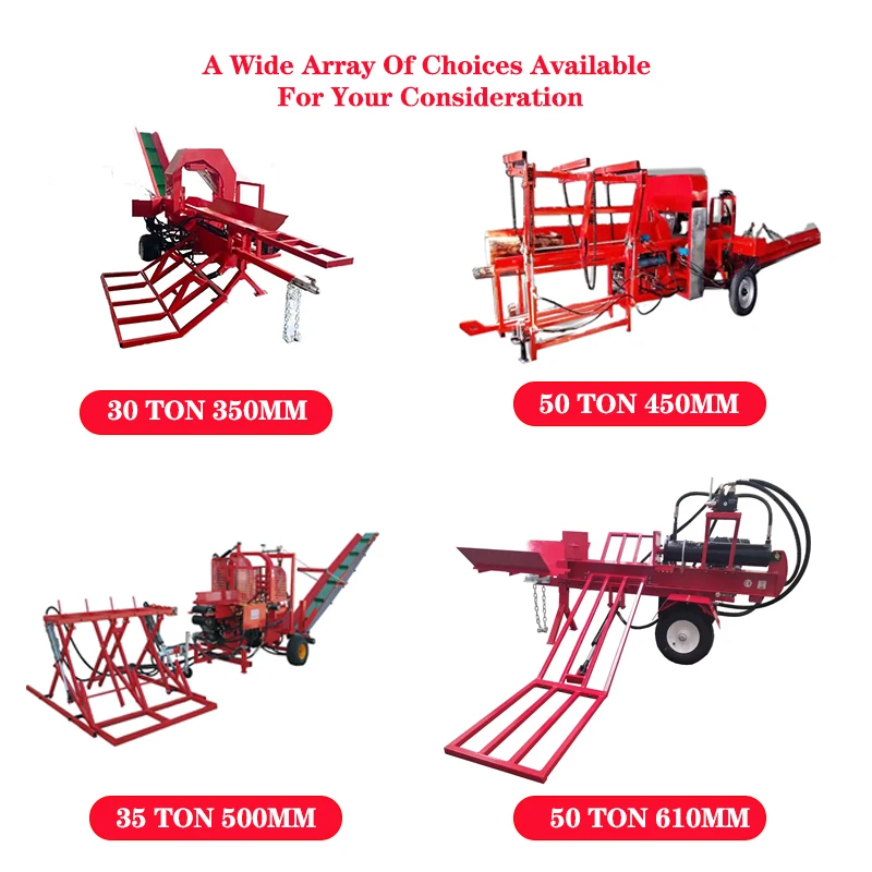 Hydraulic Firewood Processor Machine with Big Circular Saw Log Cutter and Log Splitter Machine