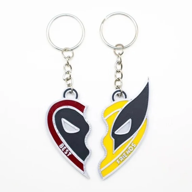 1 or 2 Pcs Best Friend Heart Keychian Keyring BFF Friendship Matching Keychains Gifts for Boy Girls Kids