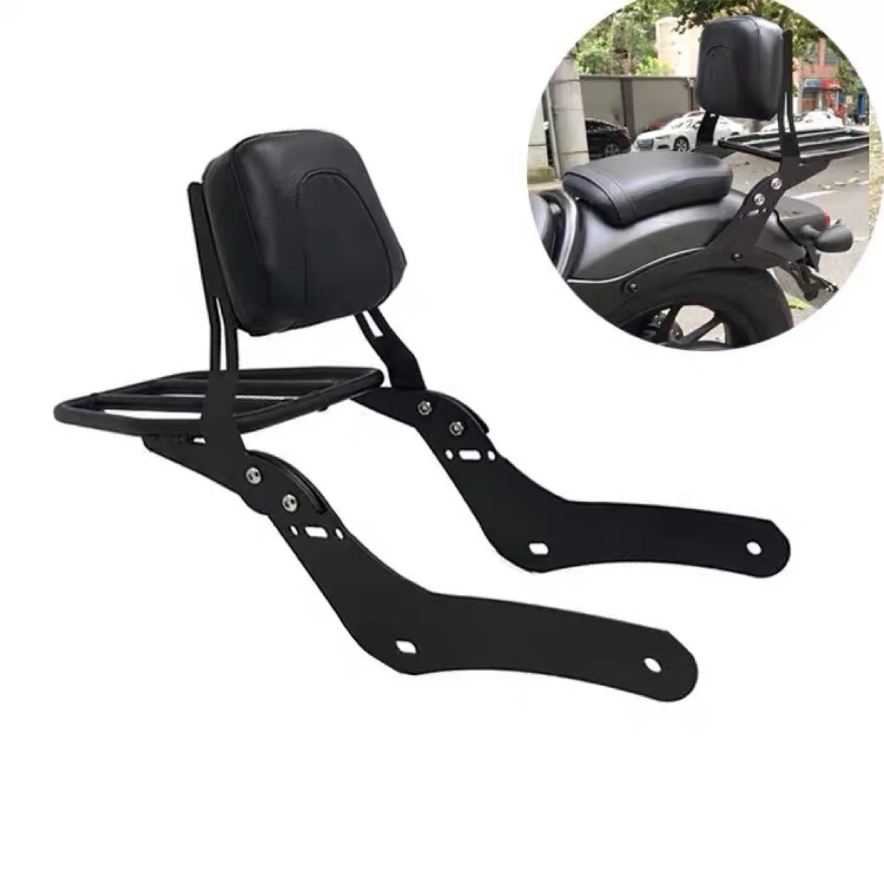 Motorcycle Detachable Passenger Seat Rear Sissy Bar Backrest with Luggage Rack for Honda Rebel CMX1100 CMX 1100 2021 2022 2023